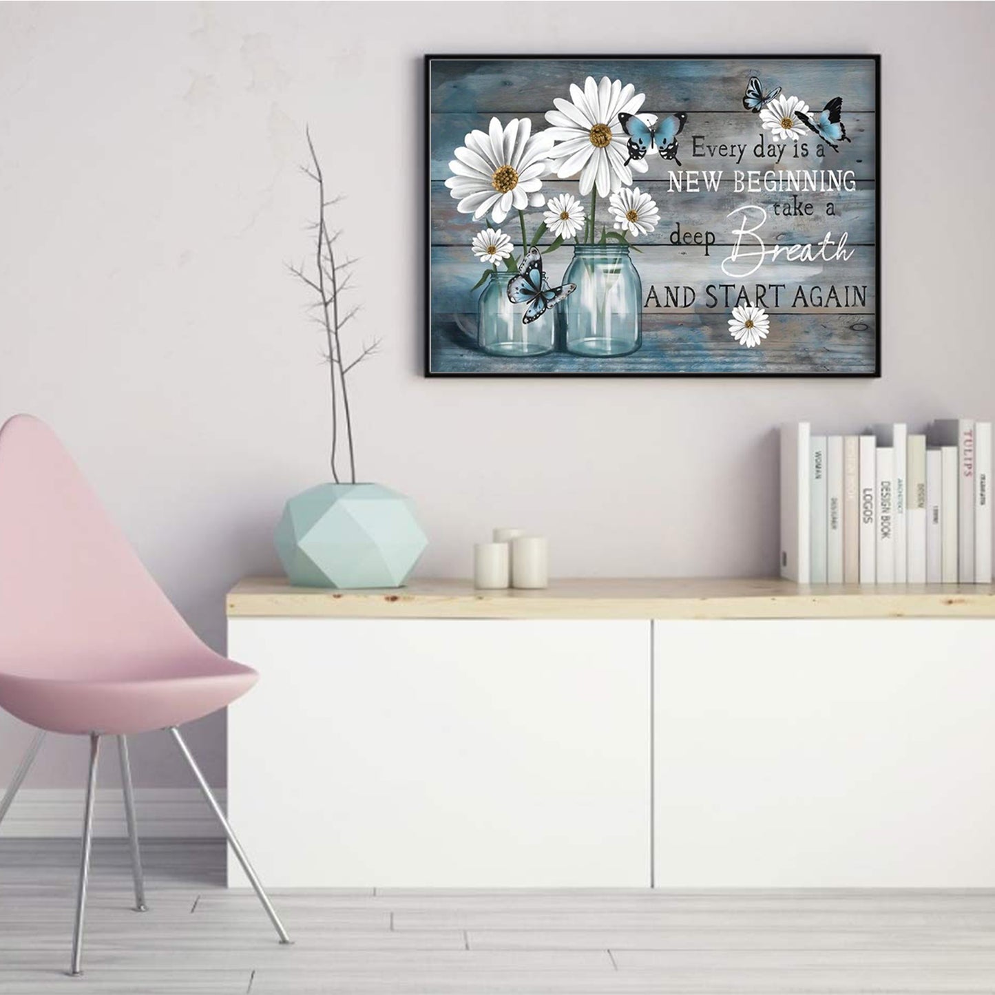 Flower Vase - Full 14CT Counted Cross Stitch 50x33CM - Huacan