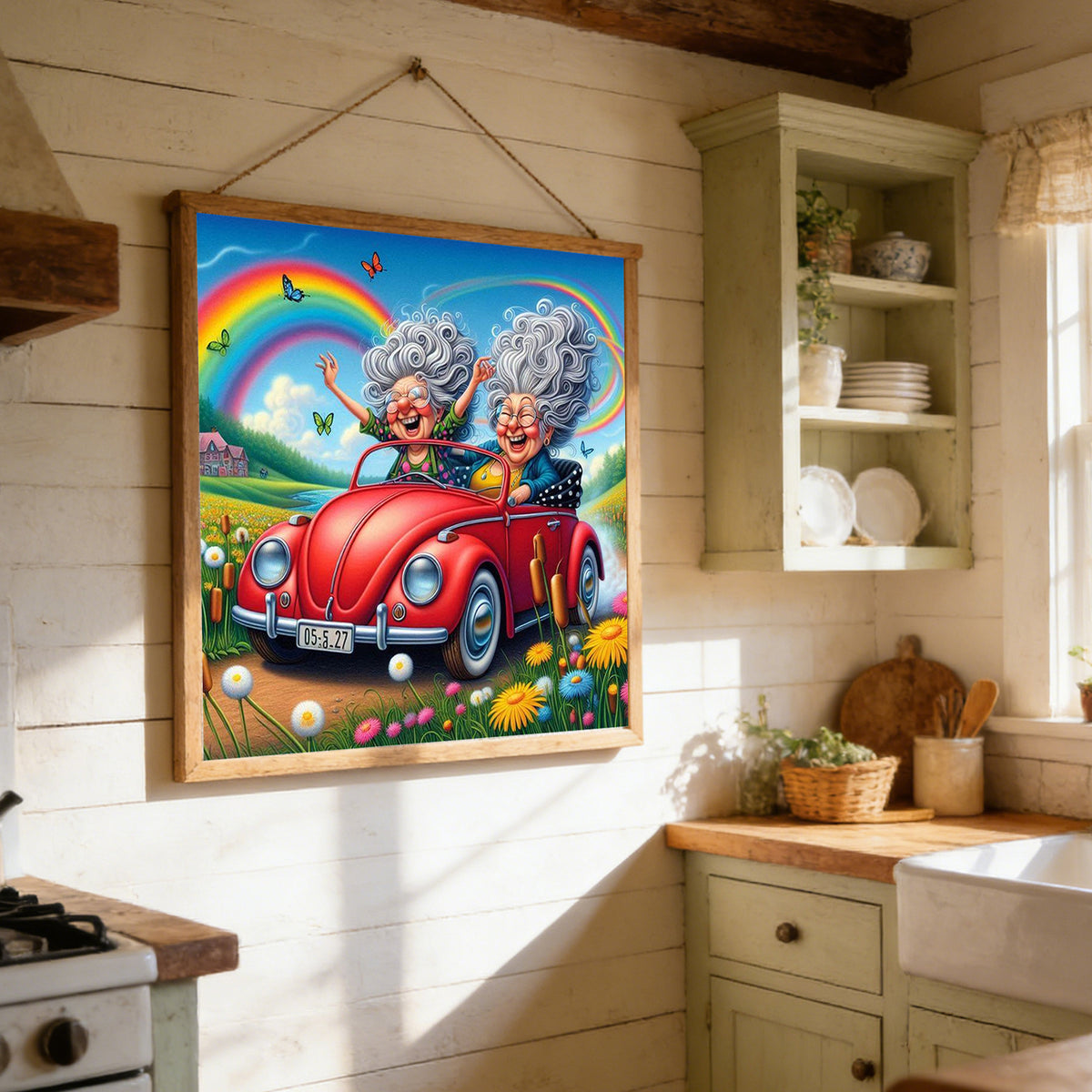 Regenbogen-Highway - Vollständiges 14CT gestempeltes Kreuzstich-Set 30x30CM - Huacan