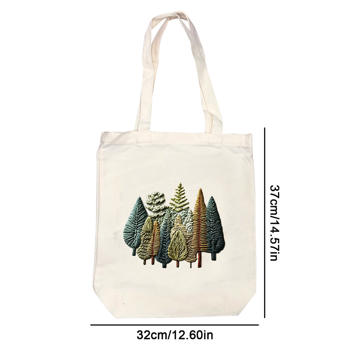 Vintage Woods - DIY Embroidery Cross Stitch Kit with Pattern Cotton Threads Needles Hoop 32×37CM/12.60×14.57in