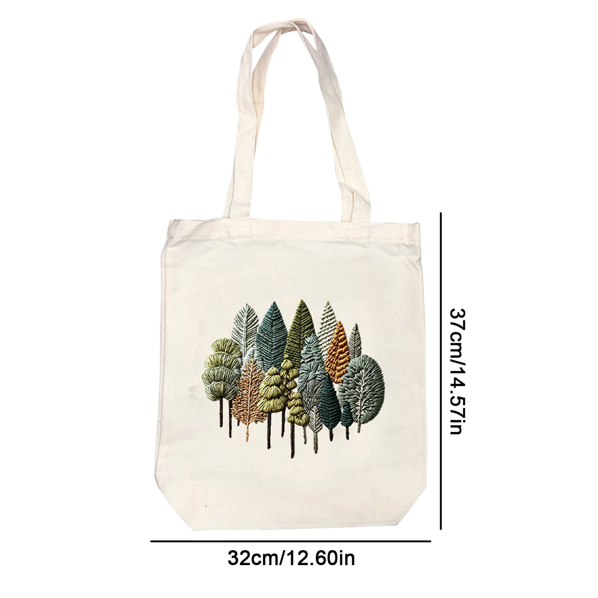 Vintage Woods - DIY Embroidery Cross Stitch Kit with Pattern Cotton Threads Needles Hoop 32×37CM/12.60×14.57in