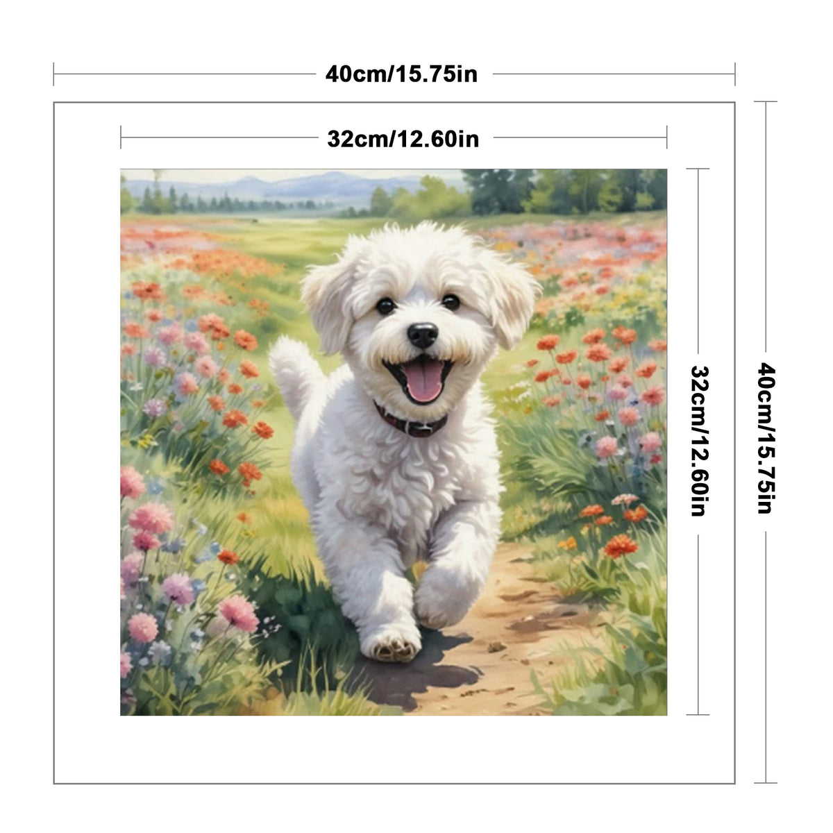Wiesen-Welpe – Vollständiges 11CT Zählstickpackung 40*40cm – Yishu