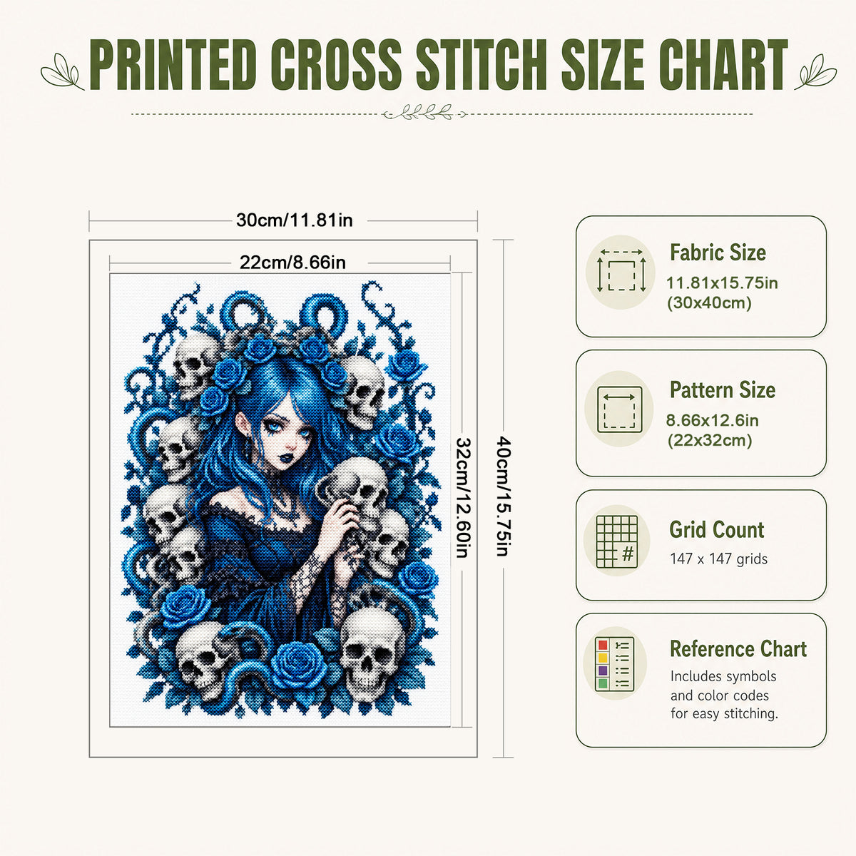 Purple Fairy - Full 14CT Stamped Cross Stitch 40x30CM - Huacan