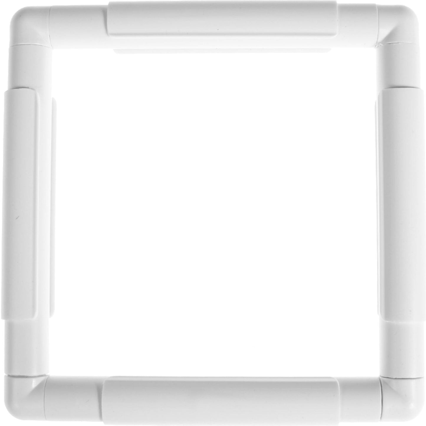 Cross Stitch Clip White Square Frame 20.3x20.3CM | Easy Assemble Sewing Holder for Embroidery Needlework