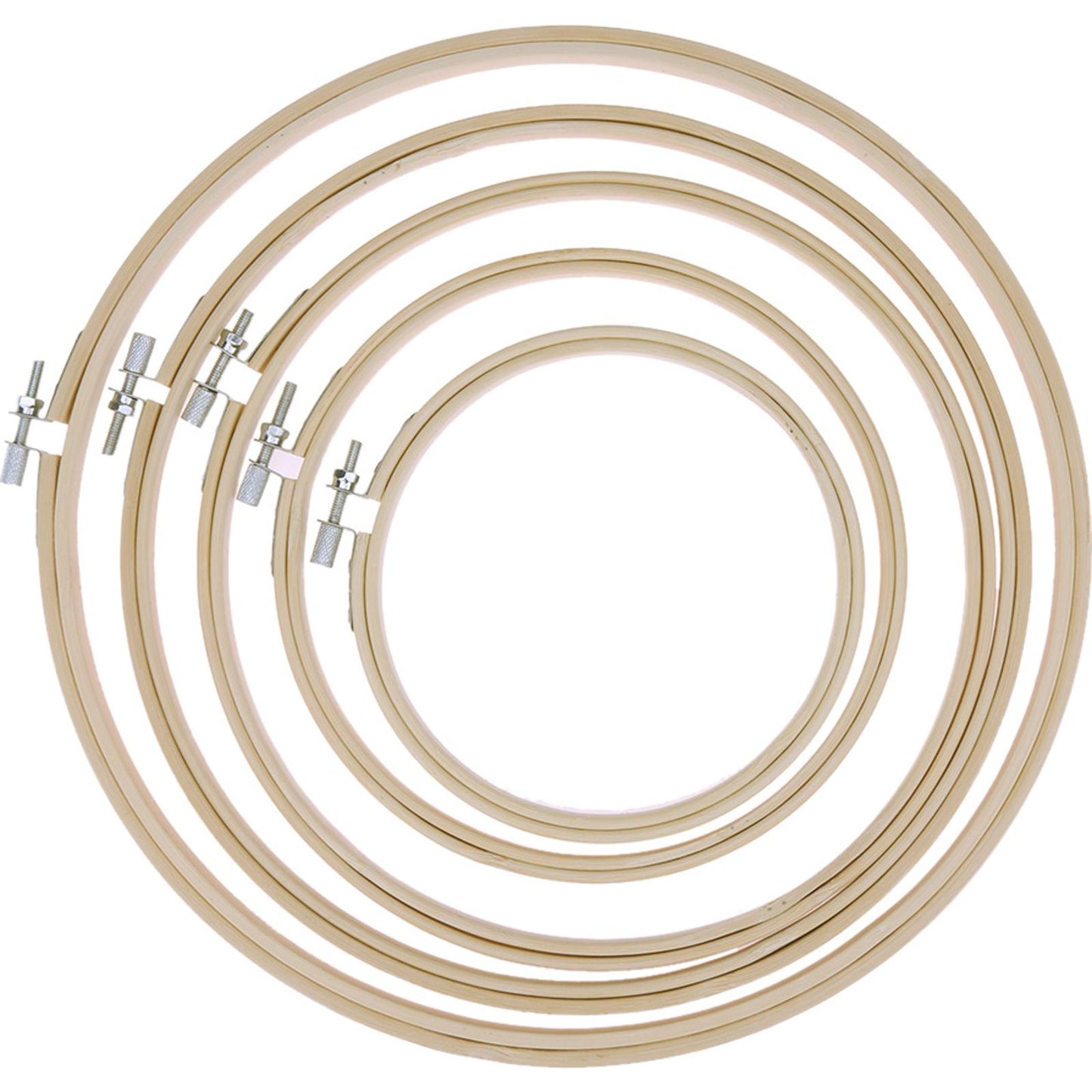 5PCS DIY Bamboo Cross Stitch Frame Needlework Hoop | Hand Embroidery Ring Craft for Sewing DIY Projects