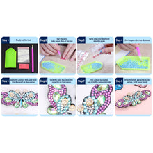 Load image into Gallery viewer, 3pcs Butterfly Rhinestone Hair Clip DIY Crystal Bowknot Barrettes