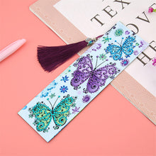 Load image into Gallery viewer, DIY Butterfly Special Shaped Diamond Painting PU Bookmark with Tassel