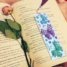 Load image into Gallery viewer, DIY Butterfly Special Shaped Diamond Painting PU Bookmark with Tassel