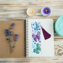 Load image into Gallery viewer, DIY Butterfly Special Shaped Diamond Painting PU Bookmark with Tassel