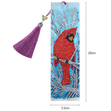 Load image into Gallery viewer, DIY Bird Special Shaped Diamond Painting PU Bookmark Tassel Book Marks