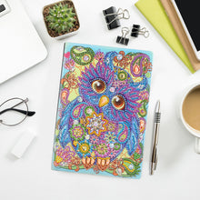 Load image into Gallery viewer, DIY Diamond Painting Notebook 50 Pages Resin Owl Pattern Handmade for Kids Adult