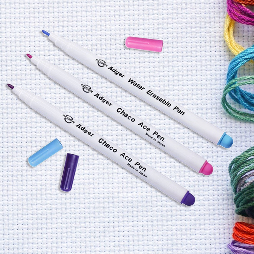 4PCS Water Erasable Pens Fabric Marking Pencil Grommet Ink Soluble Markers