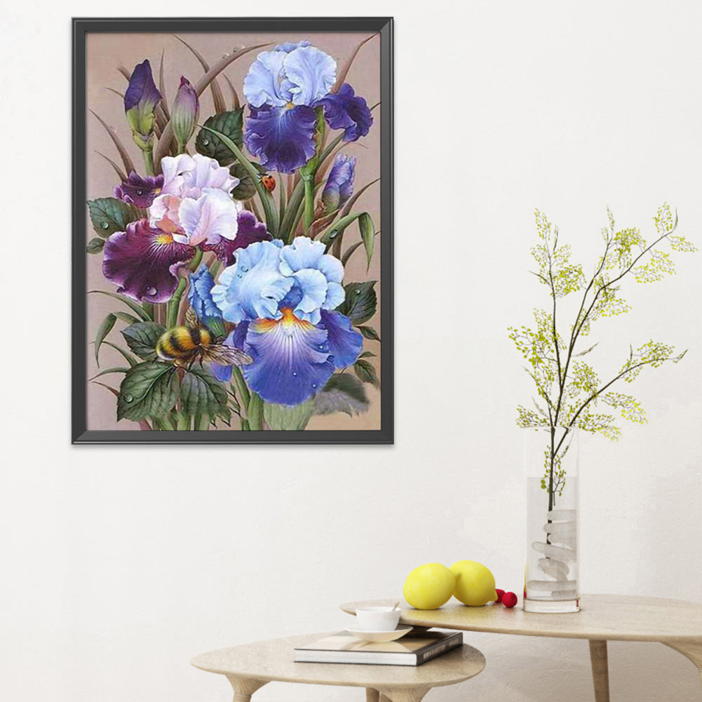 Flowers - 11CT Stamped Cross Stitch 40x50CM - Diy