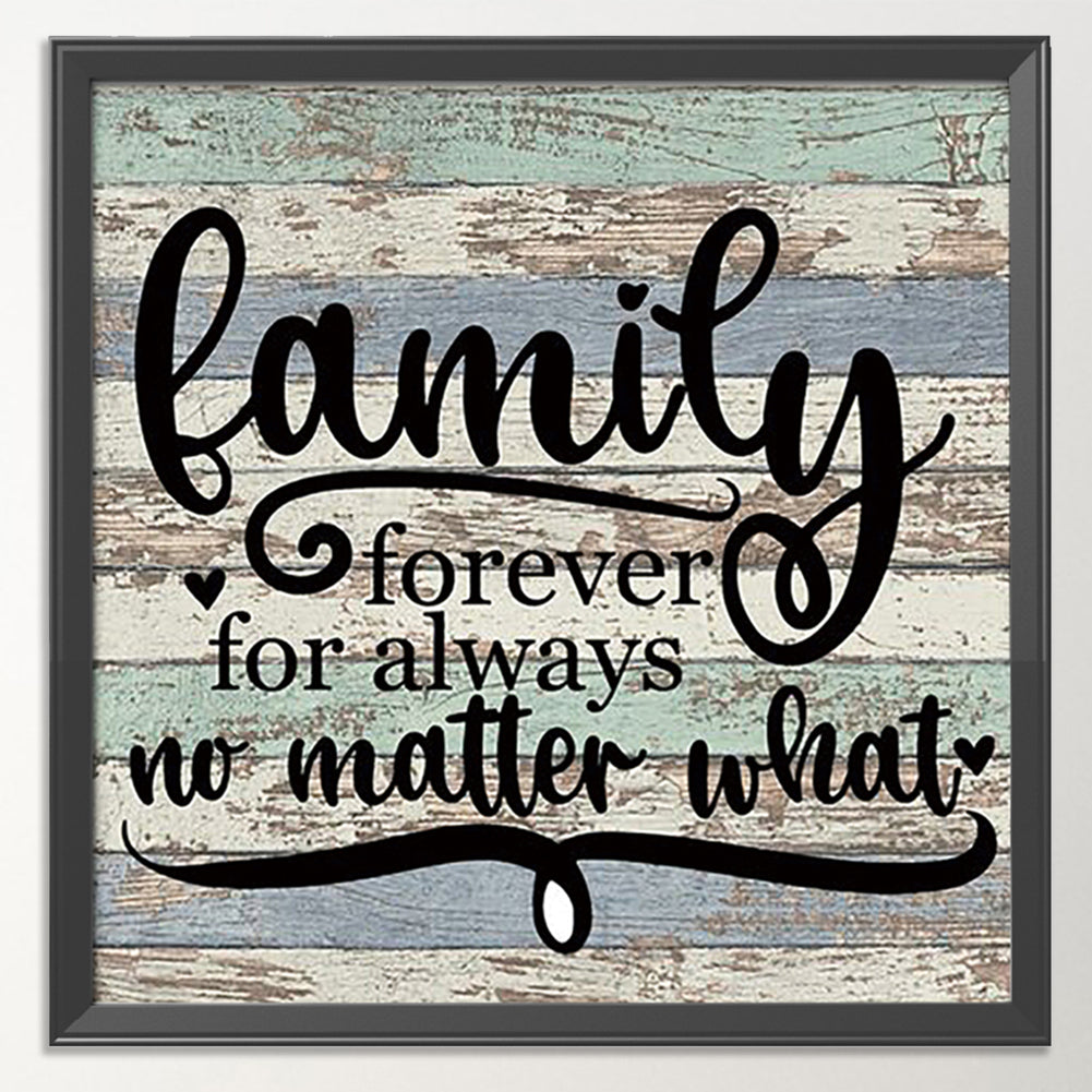 Family - 11CT Stamped Cross Stitch 36x36CM - Yishu