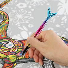 Load image into Gallery viewer, Point Drill Pen Diamond Painting DIY Fish Tail Rhinestone Craft Tool (Blue)