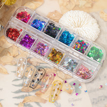 Load image into Gallery viewer, Plastic Nail Art Case with Clear Lid 12 Grids Empty for Jewelry Diamond Painting
