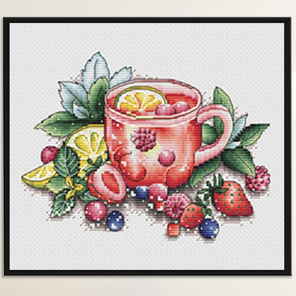 Kitchen Wares - Full 11CT Stamped Cross Stitch 25x21CM - Yishu