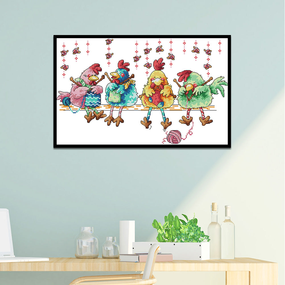 Knitwear Chick - Partial 11CT Stamped Cross Stitch 52x35CM - Band