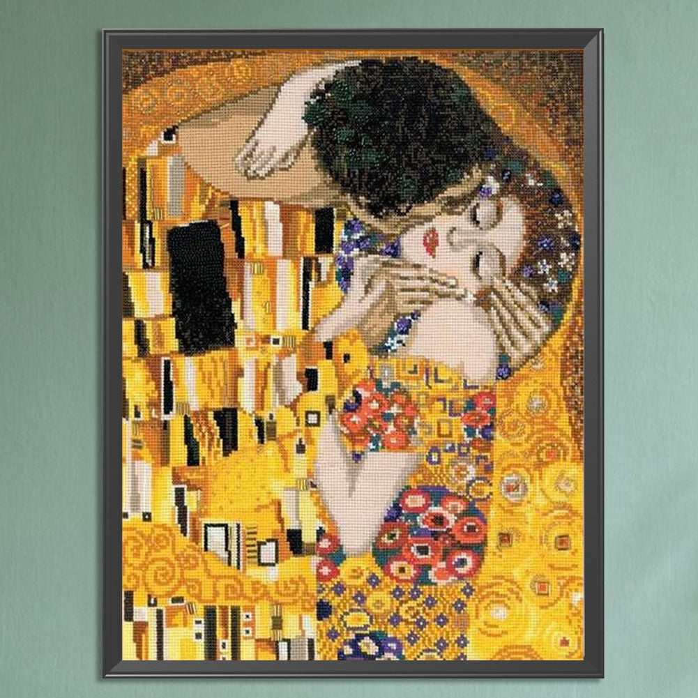 The Kiss By Klimt - Full 11CT Stamped Cross Stitch 34x40CM - Band