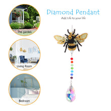 Load image into Gallery viewer, DIY 5D Diamond Painting Rainbow Maker Wind Chime Light Catcher Decor (Bee)