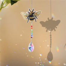 Load image into Gallery viewer, DIY 5D Diamond Painting Rainbow Maker Wind Chime Light Catcher Decor (Bee)