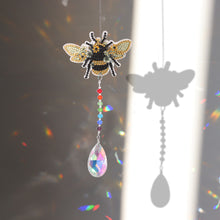 Load image into Gallery viewer, DIY 5D Diamond Painting Rainbow Maker Wind Chime Light Catcher Decor (Bee)