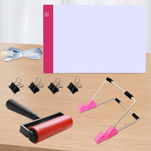 Load image into Gallery viewer, Diamond Painting A4 LED Light Pad LED Drawing Board Copy Board Tools (Pink)