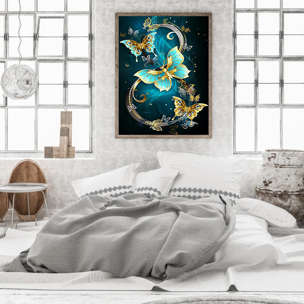 Butterfly - Full 11CT Stamped Cross Stitch 40x50CM - Diy