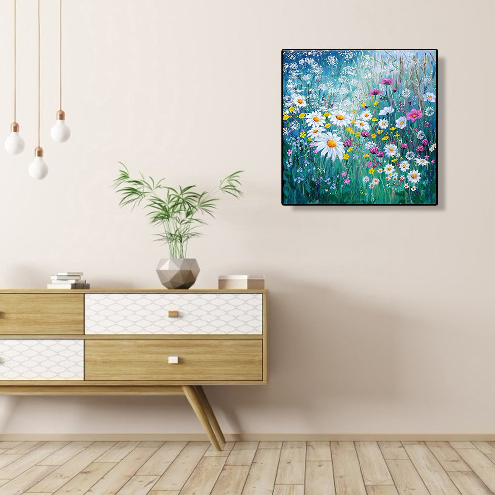 Daisy Cluster - Full 11CT Stamped Cross Stitch 40x40CM - Diy
