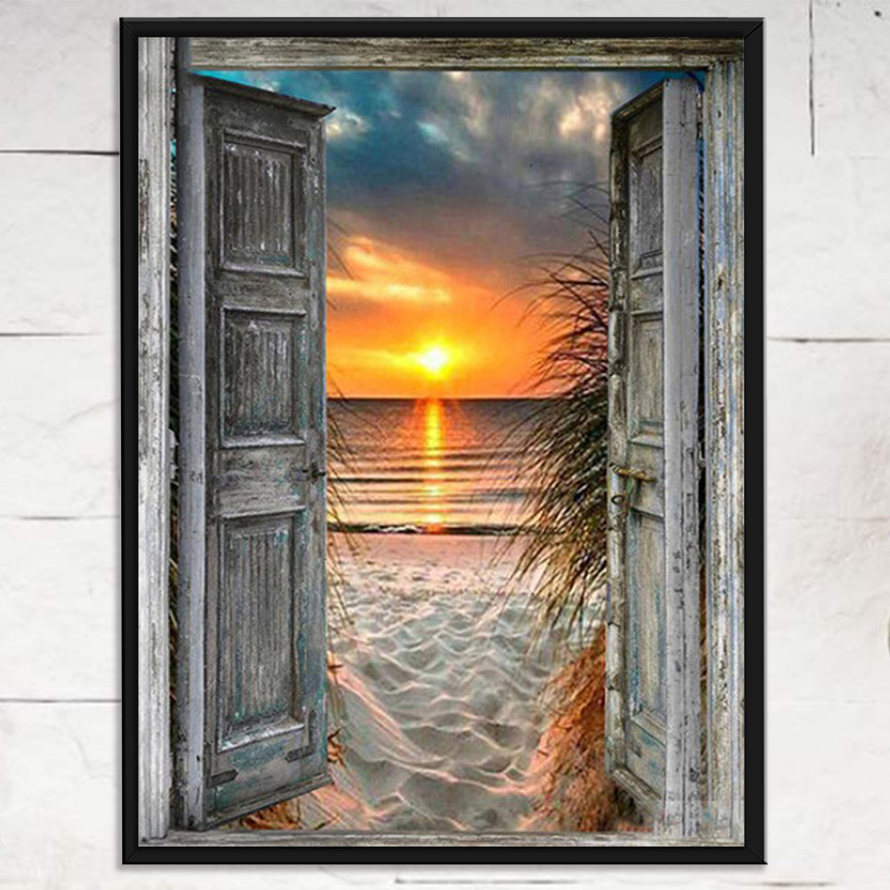 Dreamy Seaside - Full 11CT Stamped Cross Stitch 40x50CM - Band