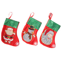 Load image into Gallery viewer, 3pcs Christmas Stockings Hanging Pendants DIY Diamond Painting Kit