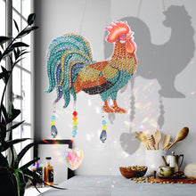 Load image into Gallery viewer, Diamond Painting Prisms Hanging Rainbow Chaser Lighting Accessory (Rooster)