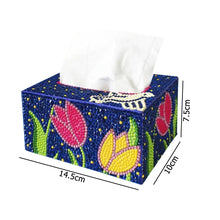 Load image into Gallery viewer, Painting Square Tissue Box Kit Handmade Tissue Dispenser (Flying Bird Flowers)