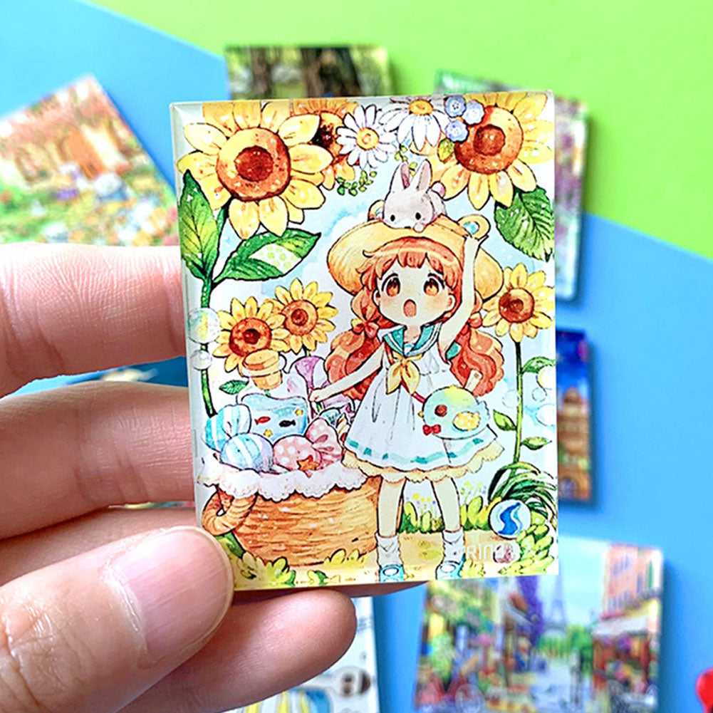 Flower Girl Magnets Fridge Stickers Magnetic Cross Stitch Needles Minder
