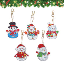 Load image into Gallery viewer, 5pcs DIY Full Special Shaped Diamond Painting Keychain Kit