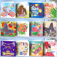 Load image into Gallery viewer, 12PCS DIY Diamond Painting Greeting Card Set Festival Pattern Congratulations