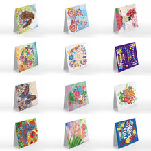 Load image into Gallery viewer, 12PCS DIY Diamond Painting Greeting Card Set Festival Pattern Congratulations