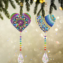 Load image into Gallery viewer, 2Pcs DIY Special Shape Crystal Heart Diamond Painting Kit Pendant Craft