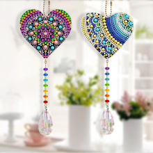 Load image into Gallery viewer, 2Pcs DIY Special Shape Crystal Heart Diamond Painting Kit Pendant Craft