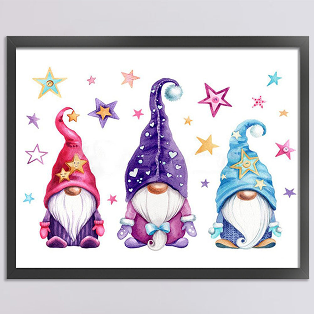 Three Gnomes - Full 11CT Counted Cross Stitch 50x40CM - Diy