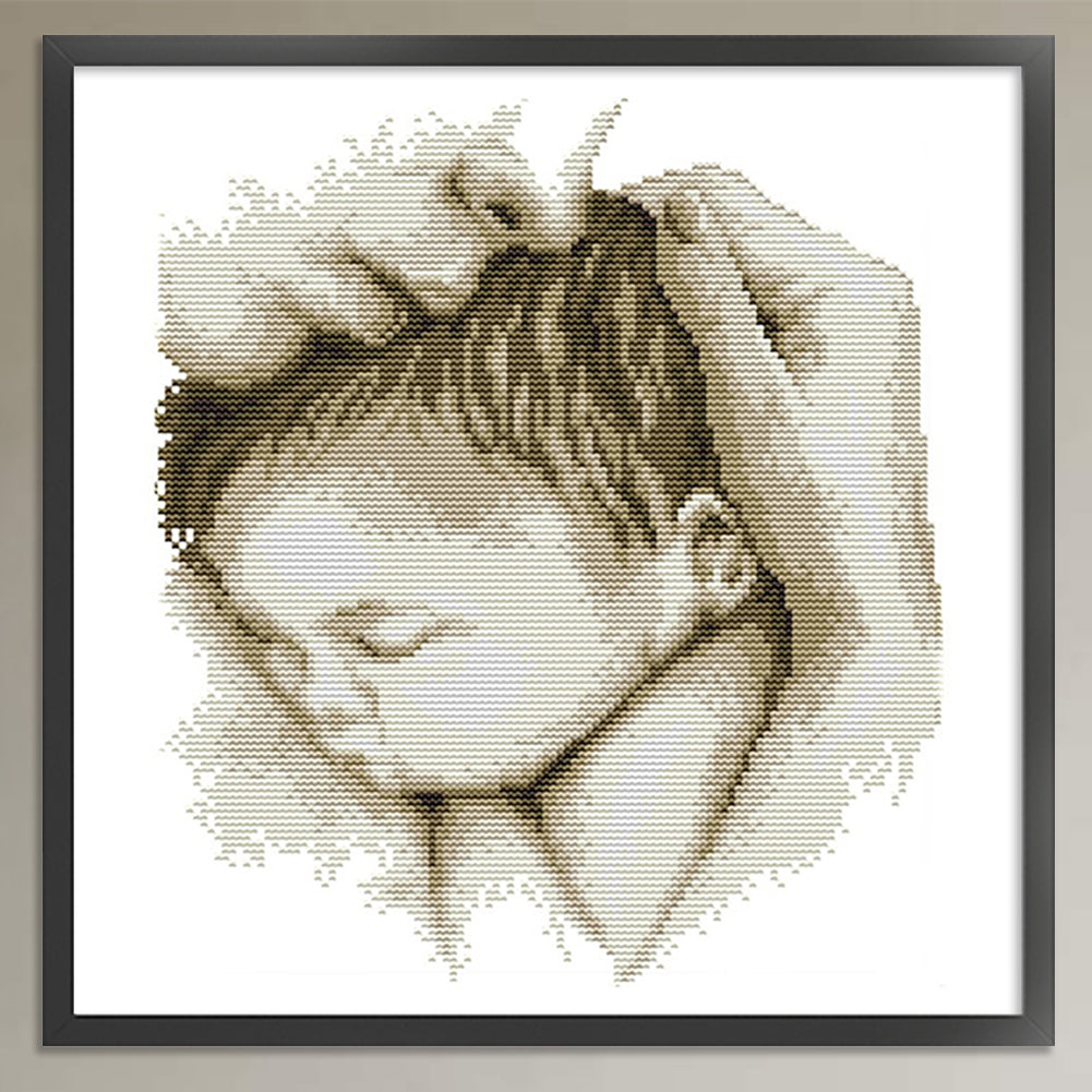 Mother'S Day Embrace - Partial 14CT Counted Cross Stitch 28x31CM - Joy Sunday