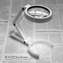 Load image into Gallery viewer, LED Folding Magnifier for Reading Portable Handheld Loupe Magnifying Glass