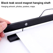 Load image into Gallery viewer, Magnetic Poster Hanger DIY Painting Photo Frame Teak Wooden Art (204mm)