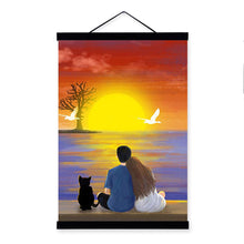 Load image into Gallery viewer, Magnetic Poster Hanger DIY Painting Photo Frame Teak Wooden Art (204mm)