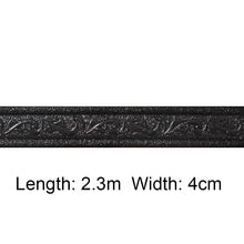 Load image into Gallery viewer, 3D Foam Self-adhesive Waist Corner Line DIY Wall Edge Strip Skirt (Black)