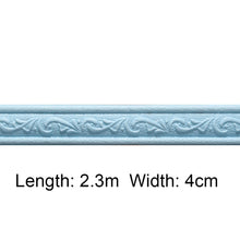 Load image into Gallery viewer, 3D Foam Self-adhesive Waist Corner Line DIY Wall Edge Strip (Light Blue)