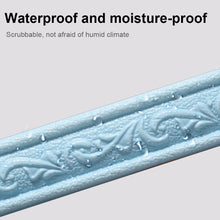 Load image into Gallery viewer, 3D Foam Self-adhesive Waist Corner Line DIY Wall Edge Strip (Light Blue)