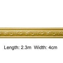 Load image into Gallery viewer, 3D Foam Self-adhesive Waist Corner Line DIY Wall Edge Strip Skirt (Gold)