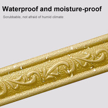 Load image into Gallery viewer, 3D Foam Self-adhesive Waist Corner Line DIY Wall Edge Strip Skirt (Gold)
