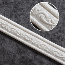 Load image into Gallery viewer, 3D Foam Self-adhesive Waist Corner Line DIY Wall Edge Strip Skirt (White)