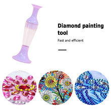 Load image into Gallery viewer, Flower Pot 5D Diamond Painting Point Drill Pen DIY Crafts (no Drill Purple)